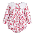 Load image into Gallery viewer, Alabama print smocked bubble romper for baby girls, Daddy & Me matching outfit by Princess & Papa