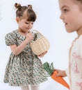 Load image into Gallery viewer, Darling Button Down Cotton Dress | Green and Orange Carrots