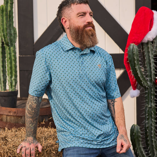 The Papa Bear Performance Polo | Snow Cactus