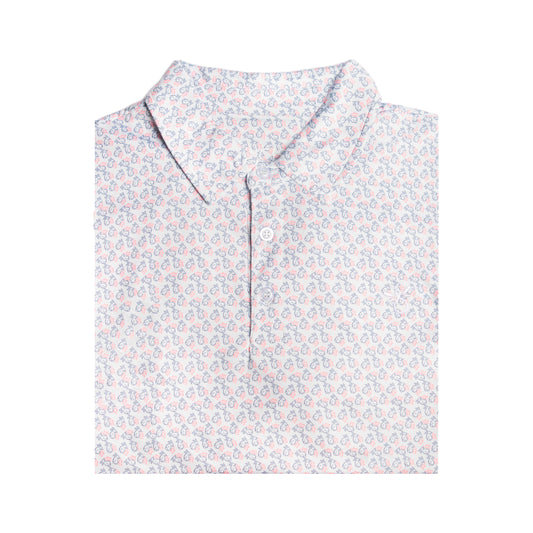 The Papa Bear Performance Polo | Pink and Blue Bunnies