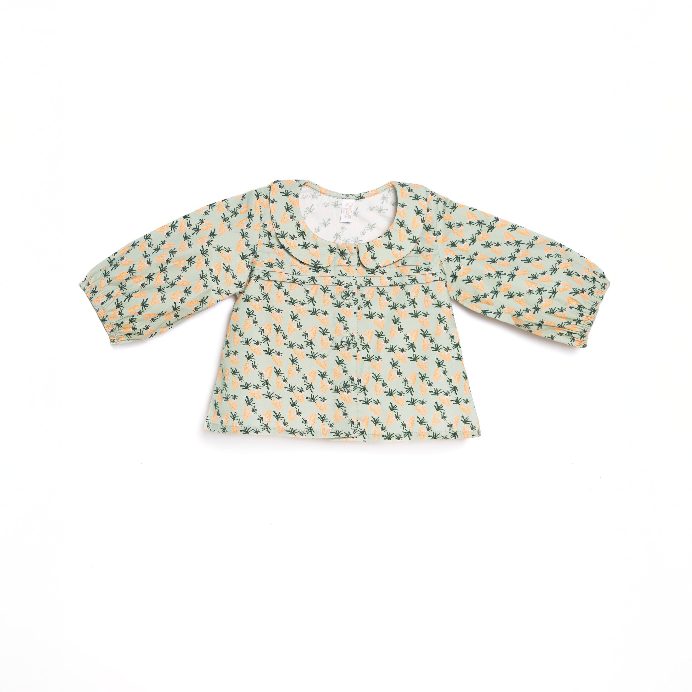 Cutie Pie Top | Green and Orange Carrots
