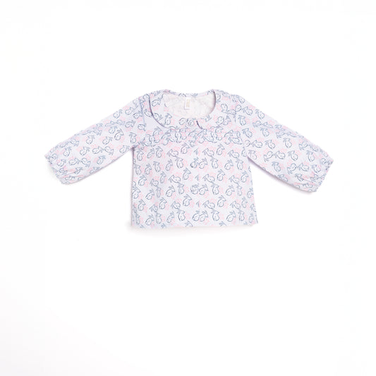 Cutie Pie Top | Pink and Blue Bunnies