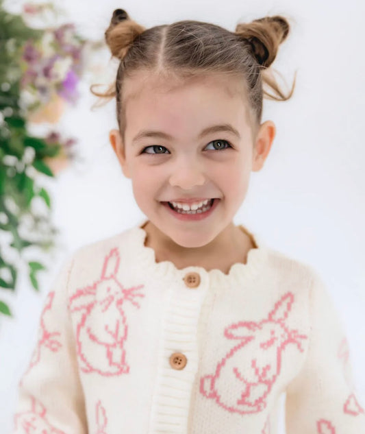 The Cute Girl Cardigan | Pink Bunnies