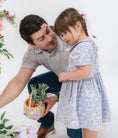 Load image into Gallery viewer, Darling Button Down Cotton Dress | Pink and Blue Bunnies

