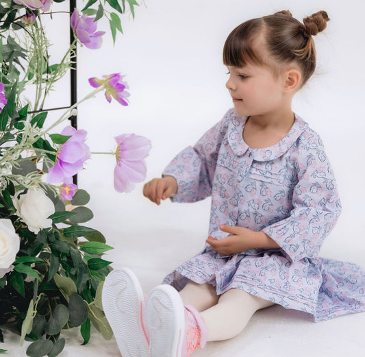 Twirly Skirt | Pink and Blue Bunnies