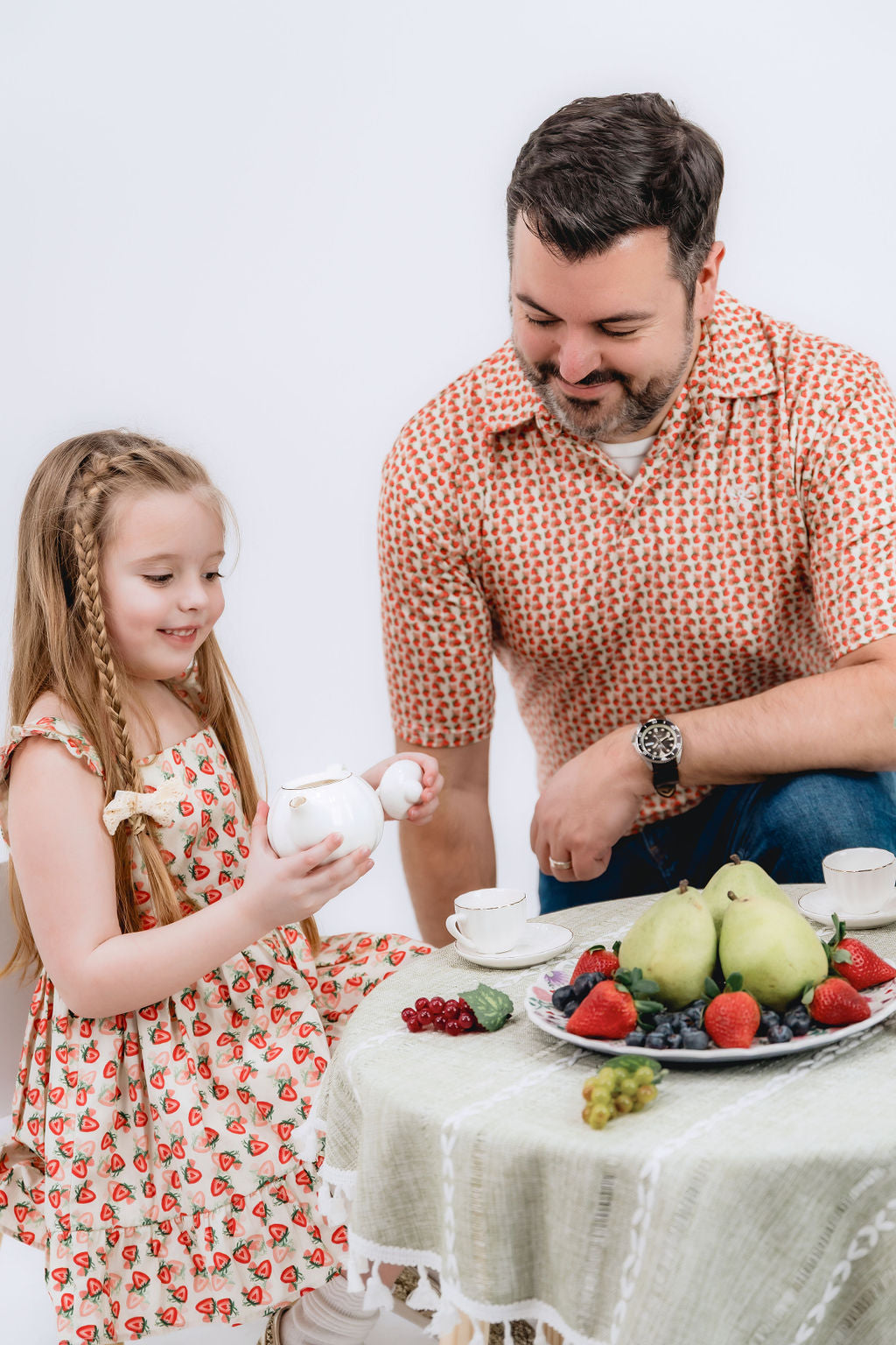 Lovebug Sleeveless Ruffle Dress | Strawberries