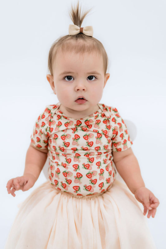 The Princess Short Sleeve Onesie | Strawberries