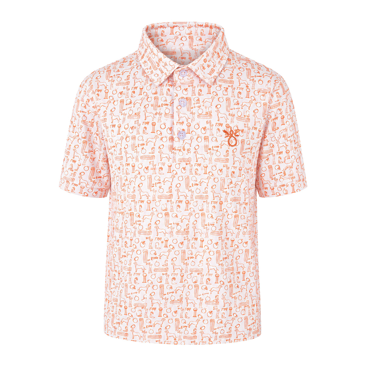 Tennessee print performance polo for boys, matching with Dad by Princess & Papa