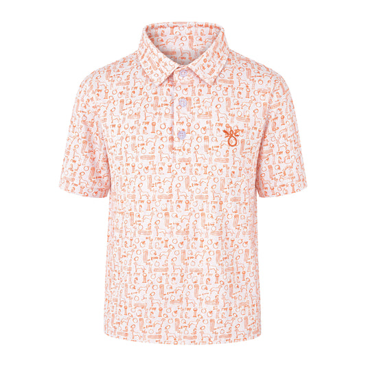 Tennessee print performance polo for boys, matching with Dad by Princess & Papa