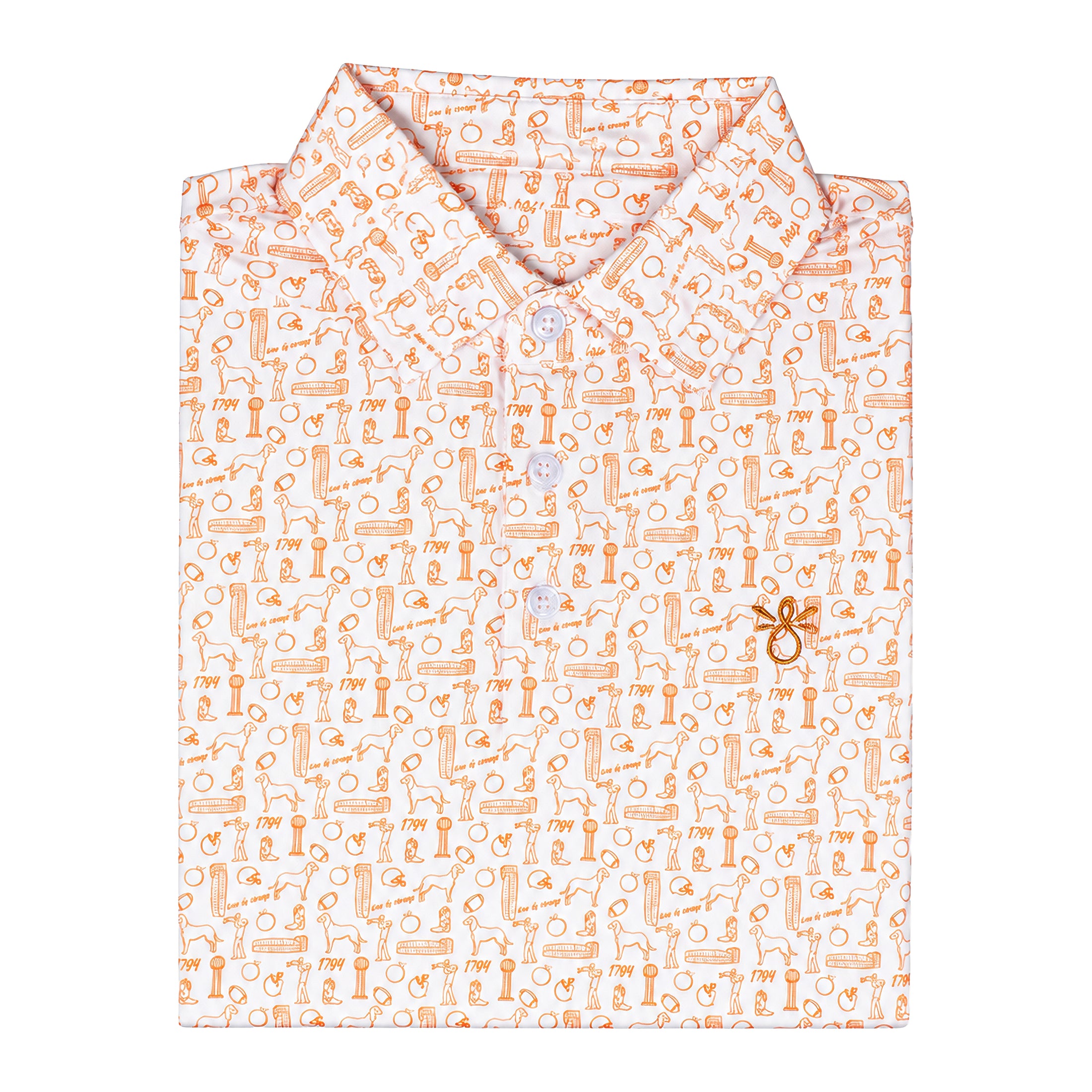 Tennessee print performance polo for dads, Daddy & Me matching outfit by Princess & Papa