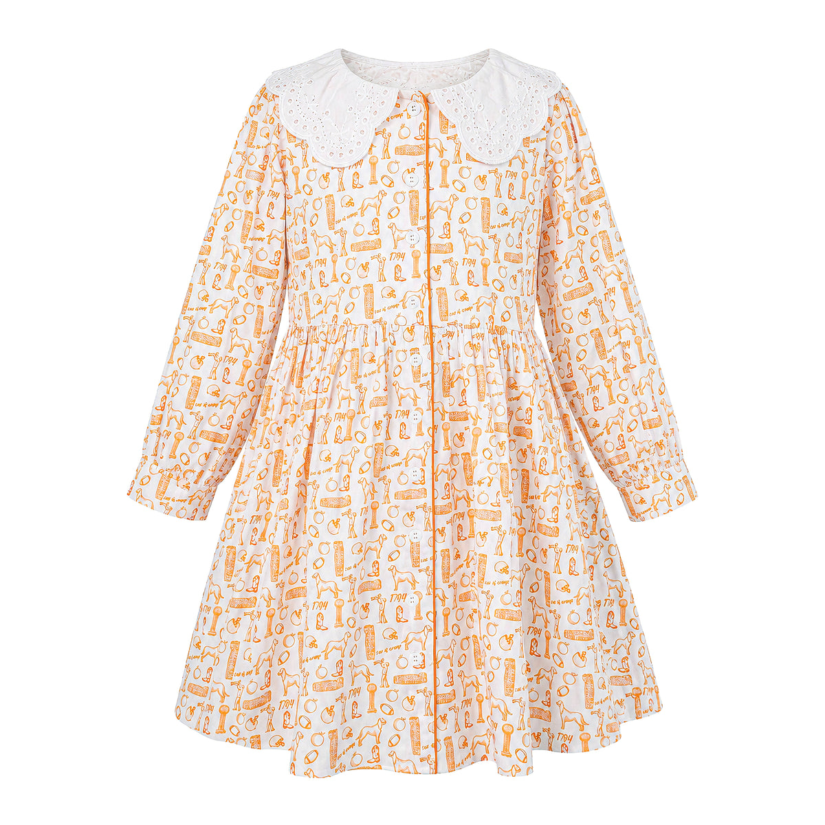 Tennessee print smocked dress for girls, Daddy & Me matching outfit by Princess & Papa