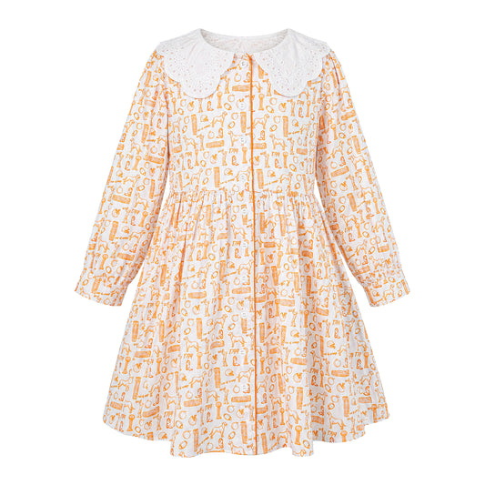 Tennessee print smocked dress for girls, Daddy & Me matching outfit by Princess & Papa