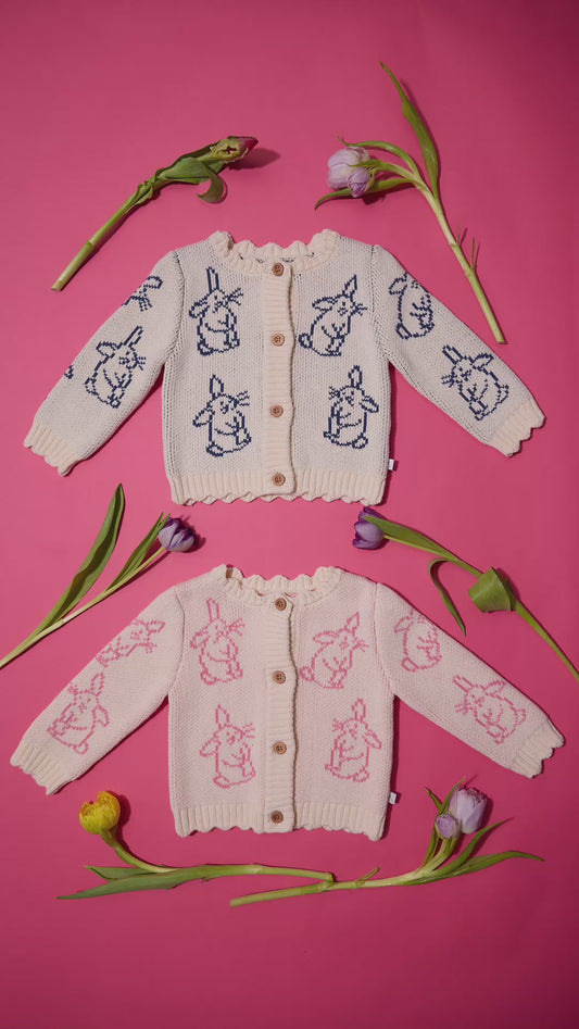 The Cute Girl Cardigan | Blue Bunnies