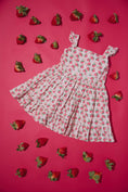 Load and play video in Gallery viewer, Lovebug Sleeveless Ruffle Dress | Strawberries
